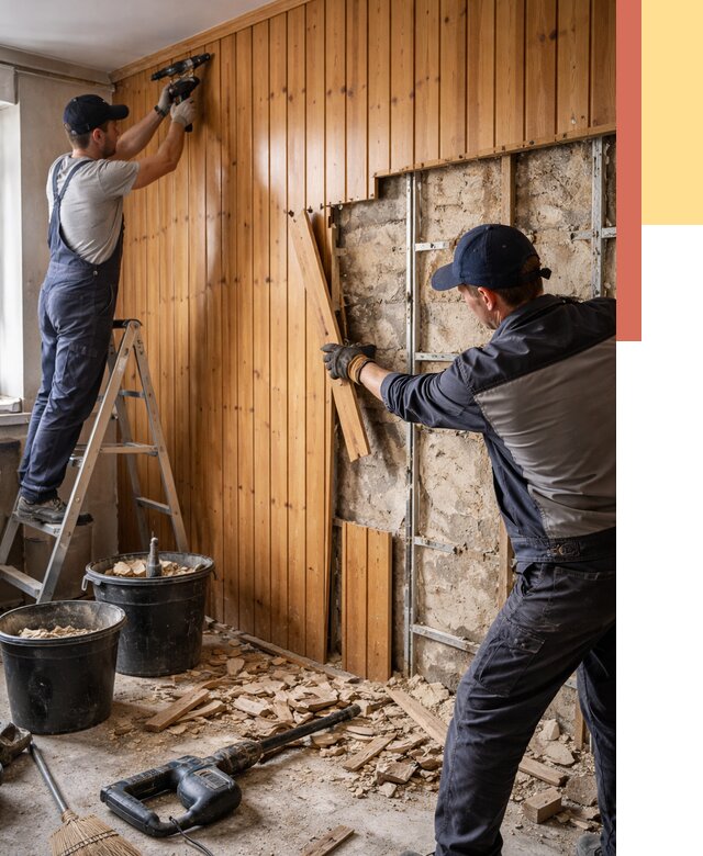 Демонтаж вагонки со стен в ессентуках от 1479 руб. — снятие, удаление, срочно | ОТДЕЛОЧНИК-Ссн