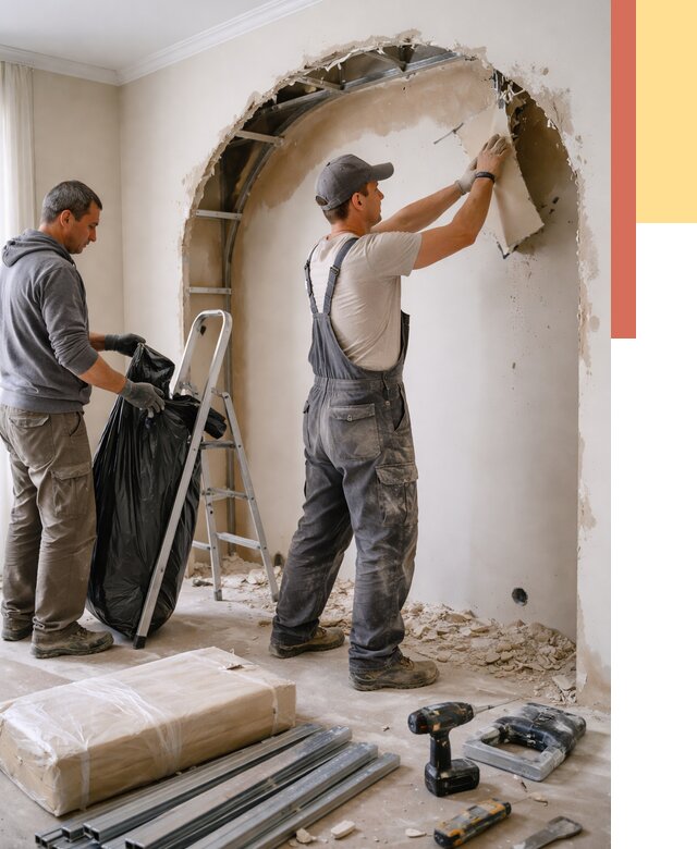 Демонтаж арки из гипсокартона в ессентуках от 3569 руб. — услуги под ключ | ОТДЕЛОЧНИК-Ссн