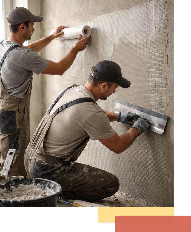 Армирование стен стеклосеткой в ессентуках для прочной отделки