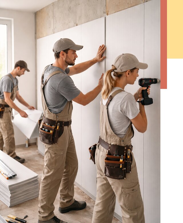 Монтаж ПВХ панелей на стены в ессентуках от 459 руб/м2 — быстро и недорого | ОТДЕЛОЧНИК-Ссн