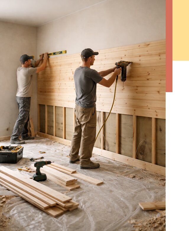 Монтаж деревянной вагонки на стены в ессентуках от 7648 руб. | Услуги монтажа вагонки | ОТДЕЛОЧНИК-Ссн