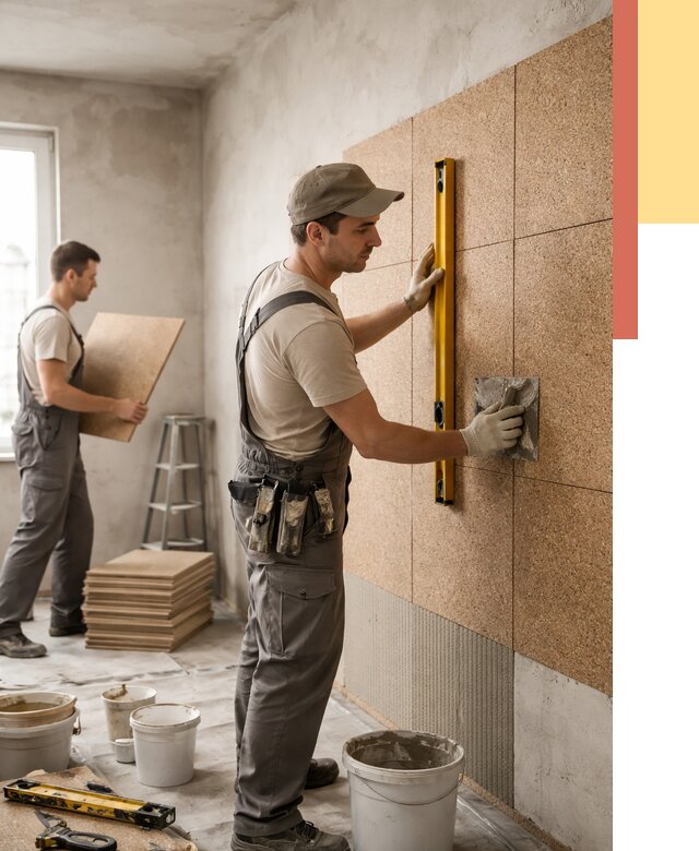 Монтаж пробковых панелей на стены в ессентуках от 3569 руб. — ОТДЕЛОЧНИК-Ссн