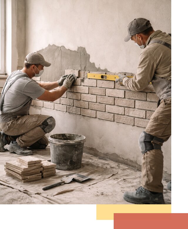 Монтаж декоративного кирпича профессионально в ессентуках