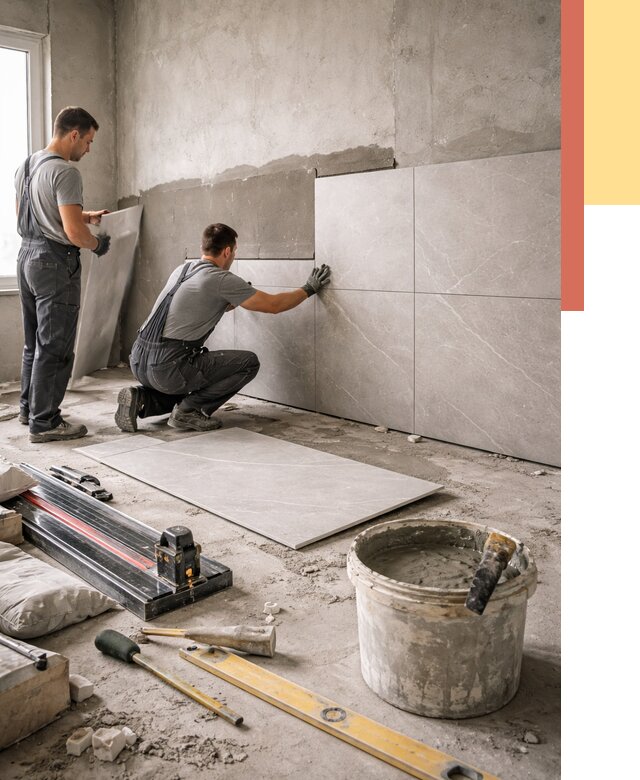 Облицовка стен керамогранитом в ессентуках от 4283 руб./м² — услуги под ключ | ОТДЕЛОЧНИК-Ссн