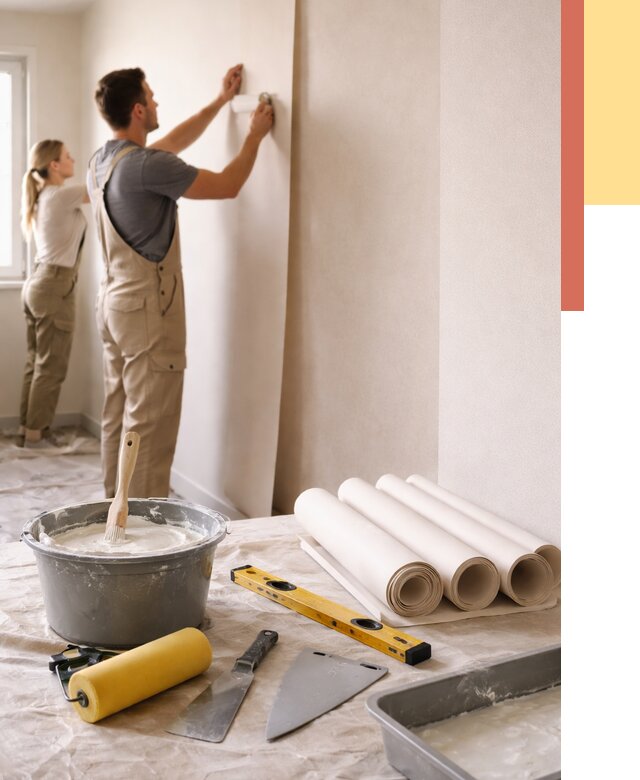 Поклейка бумажных обоев в ессентуках от 5608 руб./м2 — быстро и недорого | ОТДЕЛОЧНИК-Ссн