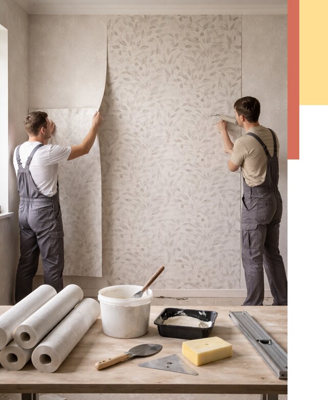 Поклейка обоев с подбором рисунка в ессентуках от 3569 руб. | ОТДЕЛОЧНИК-Ссн - быстро и недорого