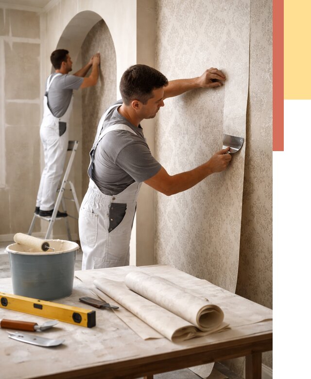 Поклейка обоев на сложные стены в ессентуках от 2855 руб. под ключ | ОТДЕЛОЧНИК-Ссн