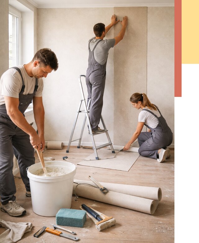 Оклейка стен обоями в ессентуках от 3569 руб/м2 — быстро и недорого | ОТДЕЛОЧНИК-Ссн