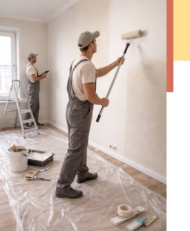 Покраска стен акриловой краской в ессентуках от 3569 руб./м² — быстро и недорого | ОТДЕЛОЧНИК-Ссн