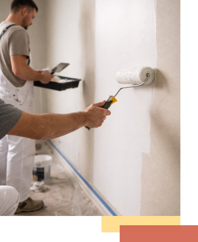 Покраска стен акриловой краской профессионально в ессентуках