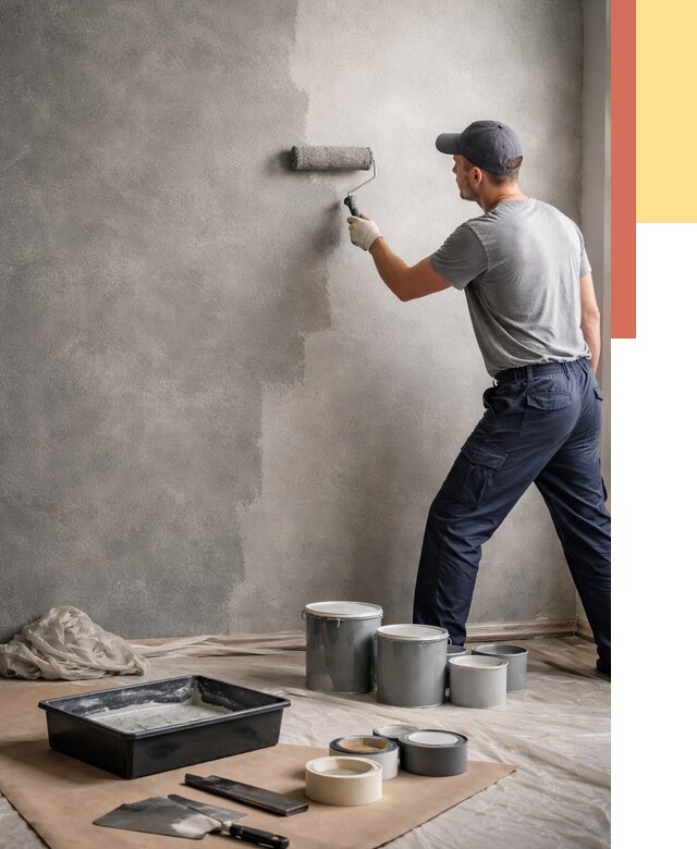 Покраска стен под бетон в ессентуках от 663 руб. за м2 — быстро и недорого | ОТДЕЛОЧНИК-Ссн