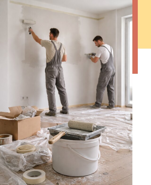 Покраска стен в квартире в ессентуках от 2549 руб/м2 — быстро и недорого | ОТДЕЛОЧНИК-Ссн