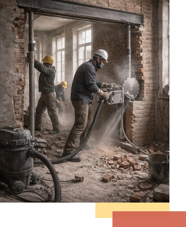 Прорезка проема в стене под дверной или оконный проем в ессентуках