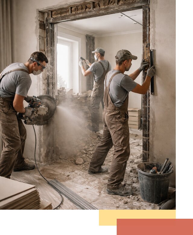 Расширение дверного проема под установку новой двери в ессентуках