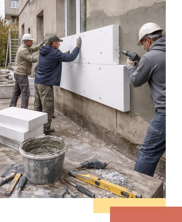 Утепление наружных стен пенопластом в ессентуках