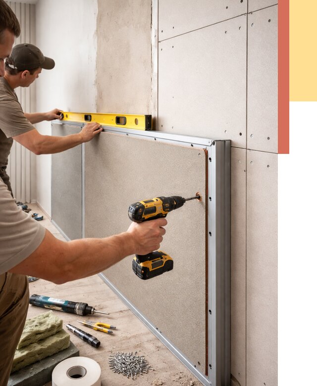 Шумоизоляция стен панелями ЗИПС в ессентуках от 2243 руб./м² под ключ | ОТДЕЛОЧНИК-Ссн