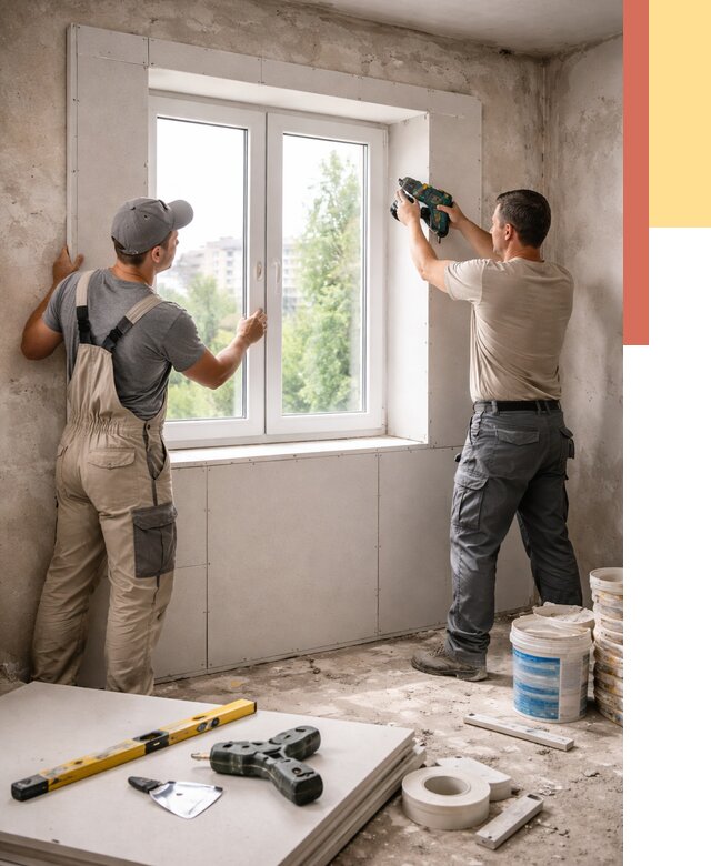 Монтаж откосов из гипсокартона в ессентуках от 4589 руб. под ключ | ОТДЕЛОЧНИК-Ссн