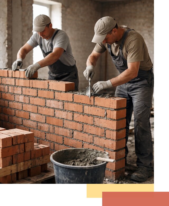 Кладка кирпичных перегородок под ключ в ессентуках