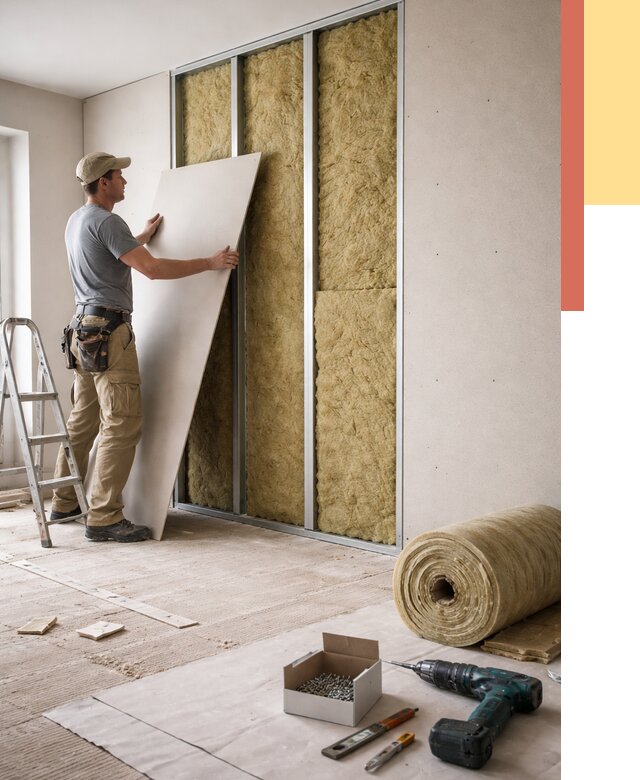 Перегородка из гипсокартона с шумоизоляцией в ессентуках от 3181 руб. | ОТДЕЛОЧНИК-Ссн