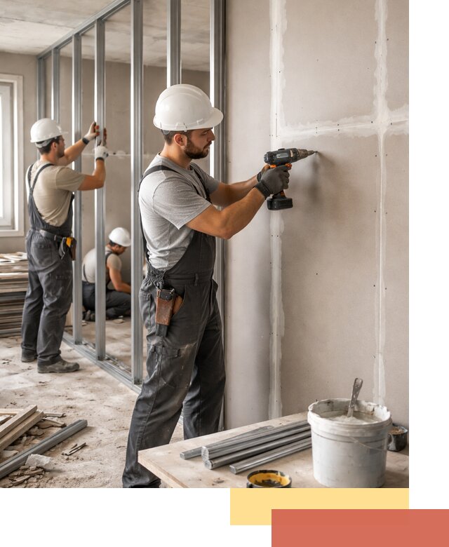 Перегородки из огнестойкого гипсокартона в ессентуках под ключ