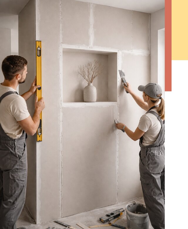 Перегородка из гипсокартона с нишей в ессентуках от 3314 руб. под ключ | ОТДЕЛОЧНИК-Ссн