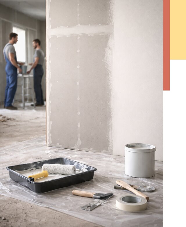 Покраска перегородок из гипсокартона в ессентуках от 4589 руб. под ключ | ОТДЕЛОЧНИК-Ссн