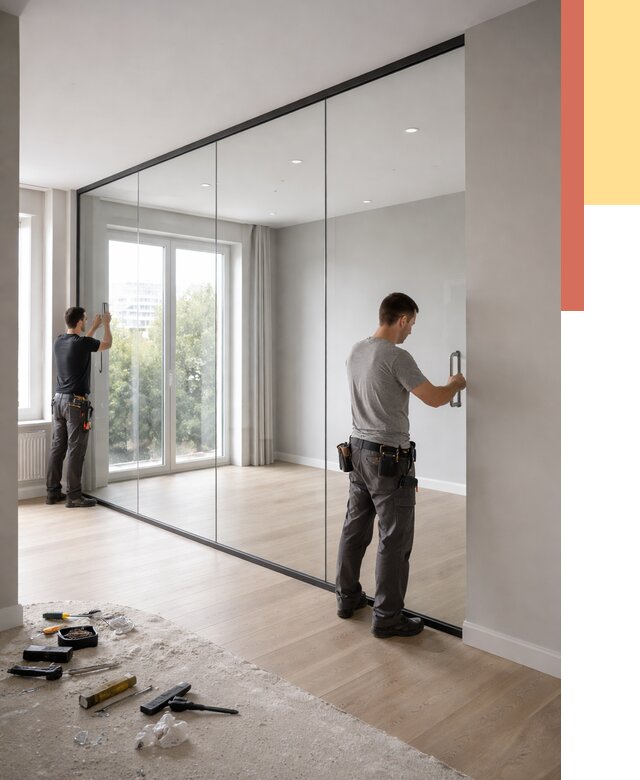 Изготовление стеклянных перегородок в ессентуках от 12593 руб. под ключ | ОТДЕЛОЧНИК-Ссн