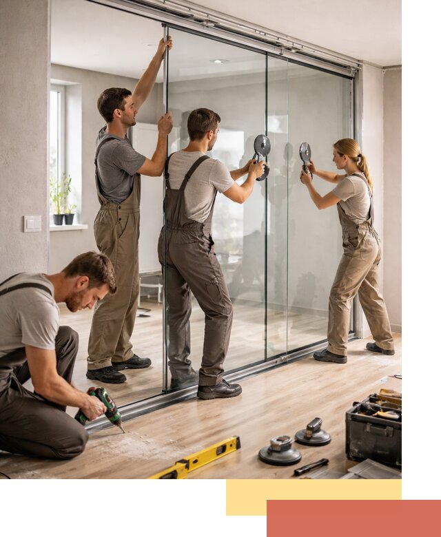 Изготовление стеклянных перегородок на заказ в ессентуках