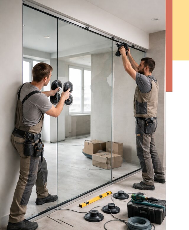 Монтаж стеклянных перегородок в ессентуках от 6628 руб. | ОТДЕЛОЧНИК-Ссн