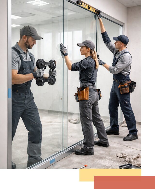 Профессиональный монтаж стеклянных перегородок в ессентуках