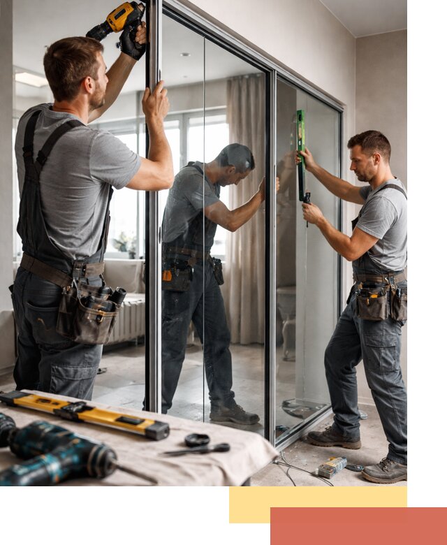 Каркасные стеклянные перегородки под ключ в ессентуках