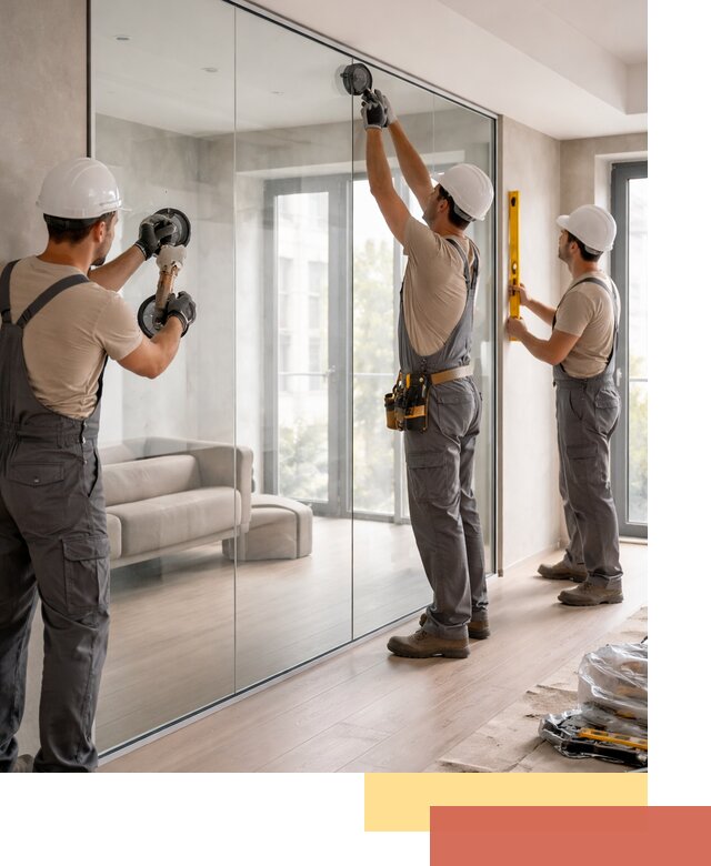 Перегородки из закаленного стекла в ессентуках для офисов и квартир