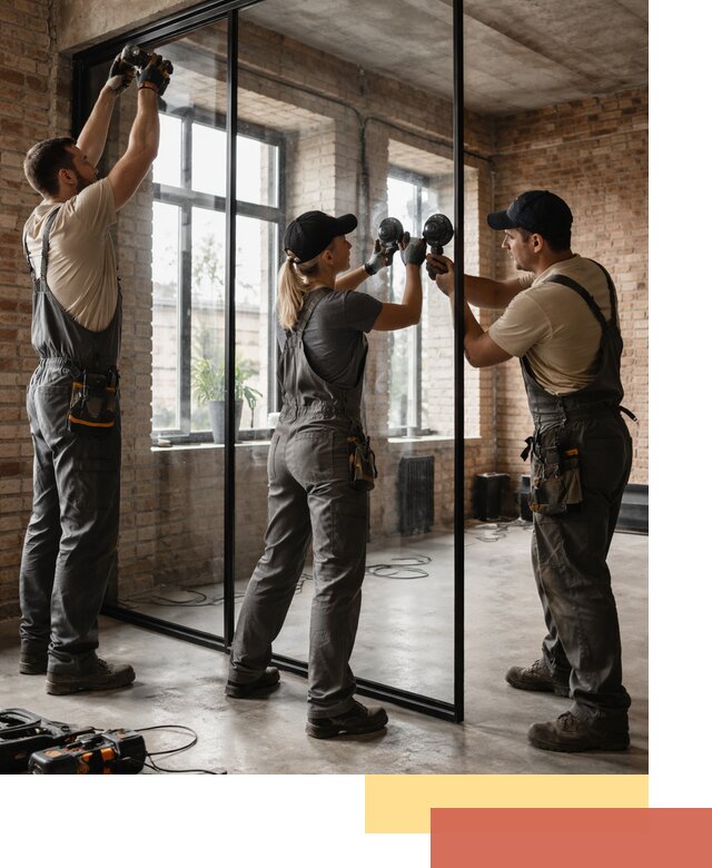 Стеклянные перегородки лофт — изготовление и монтаж в ессентуках