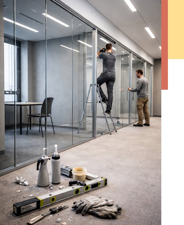 Стеклянные офисные перегородки в ессентуках от 8667 руб. — монтаж и установка | ОТДЕЛОЧНИК-Ссн