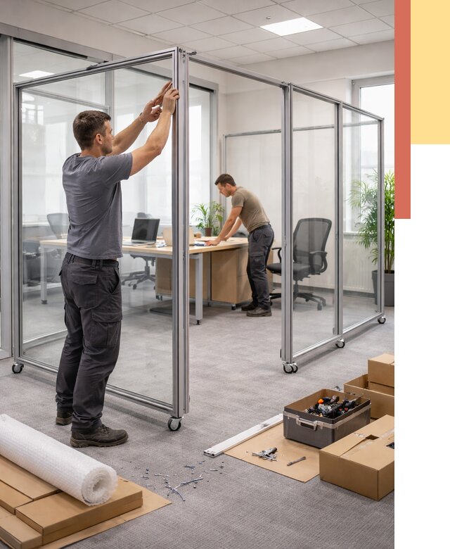 Мобильные офисные перегородки в ессентуках от 12746 руб. — установка под ключ | ОТДЕЛОЧНИК-Ссн