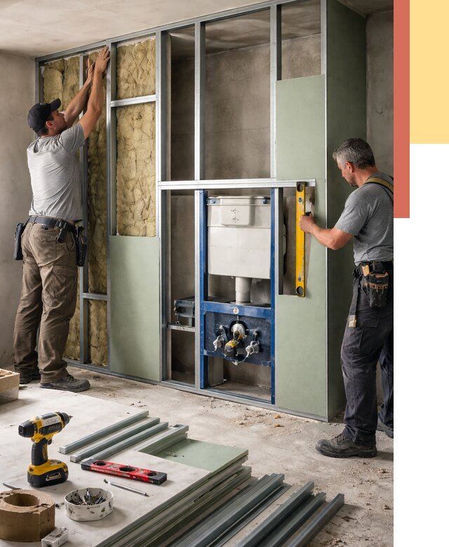 Установка сантехнических перегородок в ессентуках от 8667 руб. | ОТДЕЛОЧНИК-Ссн