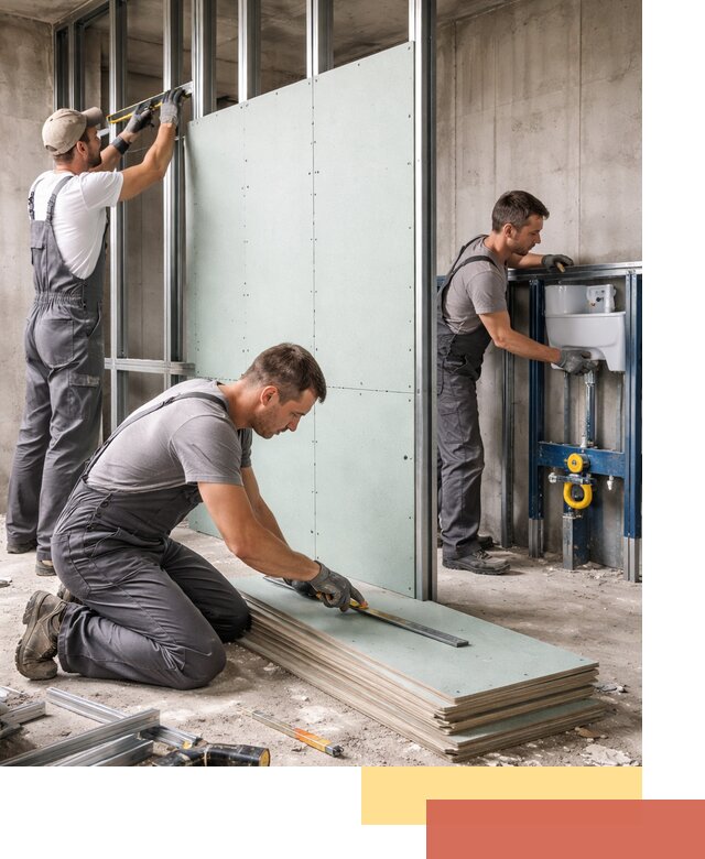 Монтаж и ремонт сантехнических перегородок в ессентуках