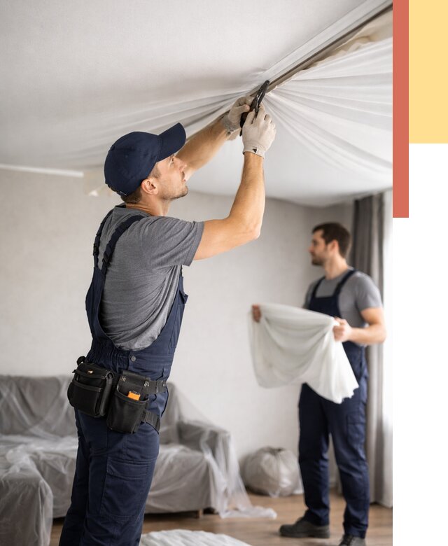 Демонтаж натяжного потолка в ессентуках от 4589 руб. — снятие и разбор под ключ | ОТДЕЛОЧНИК-Ссн