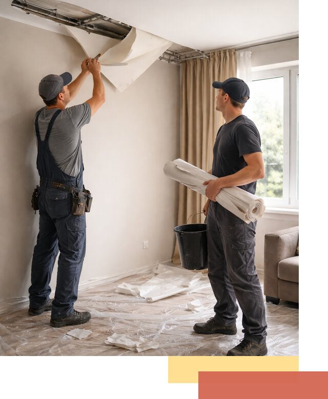 Демонтаж натяжного потолка в ессентуках быстро и аккуратно