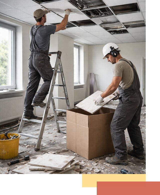 Демонтаж потолочной плитки в ессентуках быстро и аккуратно