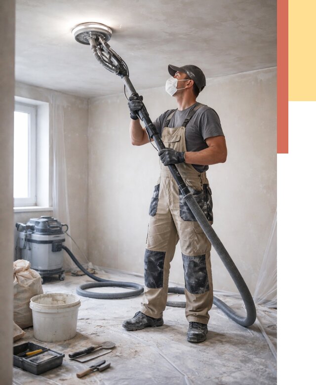 Шлифовка потолка в ессентуках от 3569 руб. — услуги шлифования потолка | ОТДЕЛОЧНИК-Ссн