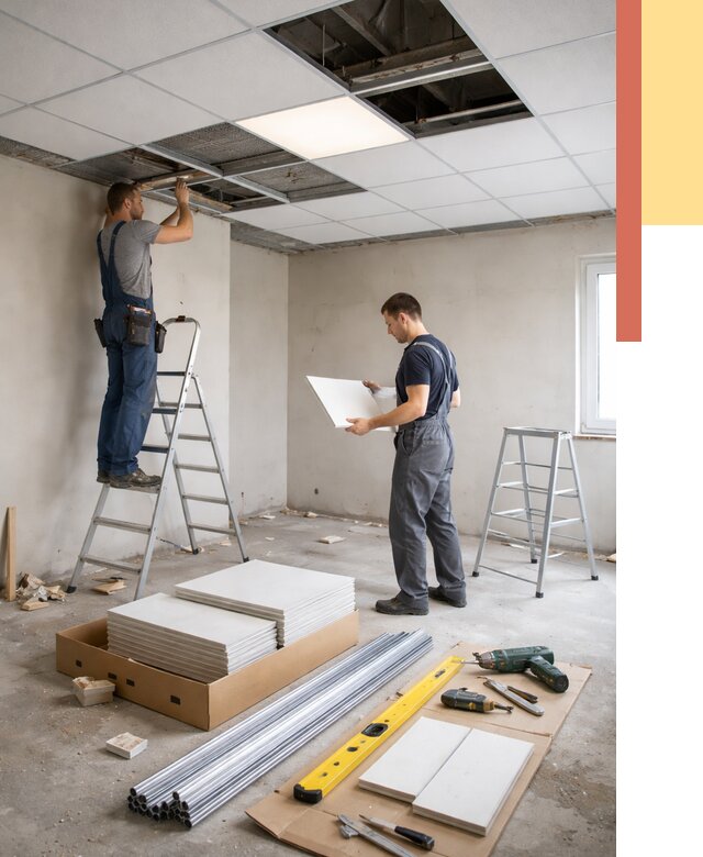 Монтаж потолка армстронг в ессентуках от 4589 руб/м2 — быстрая установка под ключ | ОТДЕЛОЧНИК-Ссн