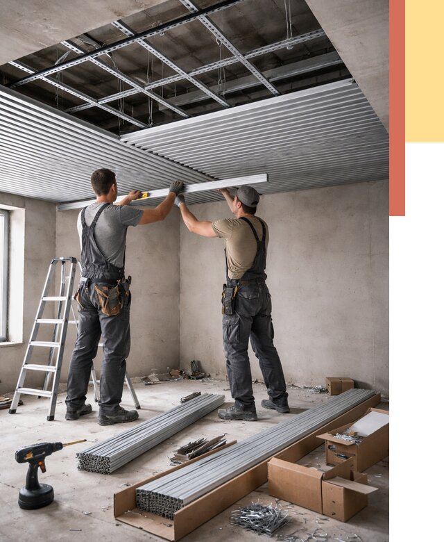 Монтаж реечного потолка в ессентуках от 4589 руб. под ключ | ОТДЕЛОЧНИК-Ссн