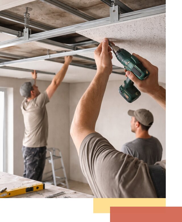 Монтаж акустического потолка в ессентуках под ключ