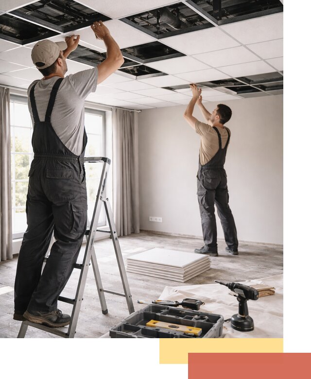 Замена плит подвесного потолка в ессентуках быстро и качественно