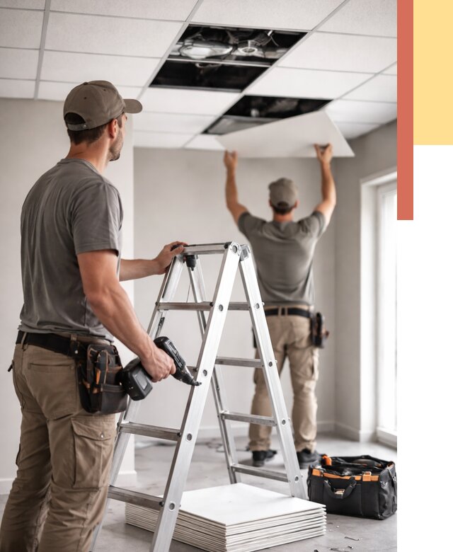 Обслуживание подвесного потолка в ессентуках от 3569 руб. — быстро и недорого | ОТДЕЛОЧНИК-Ссн