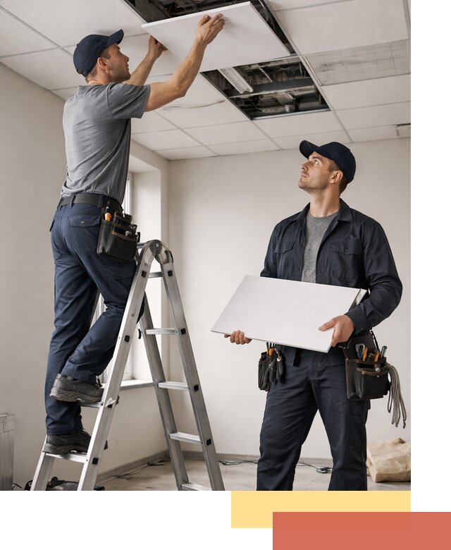 Обслуживание подвесного потолка в ессентуках — ремонт и чистка