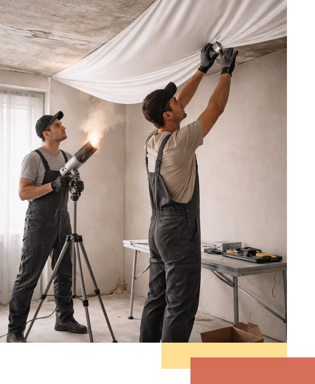 Установка натяжного потолка под ключ в ессентуках