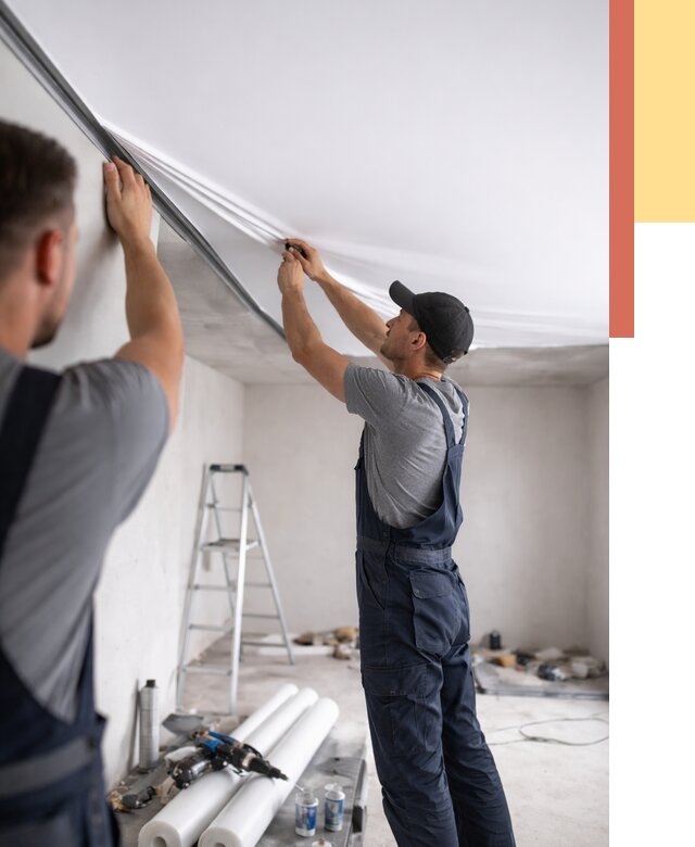 Монтаж матового натяжного потолка в ессентуках от 4589 руб./м² — быстро и недорого | ОТДЕЛОЧНИК-Ссн