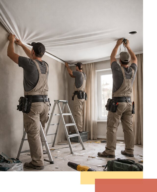 Монтаж матового натяжного потолка в ессентуках качественно и быстро